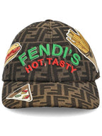 Fendi Men's FF Jacquard Ball Cap Brown