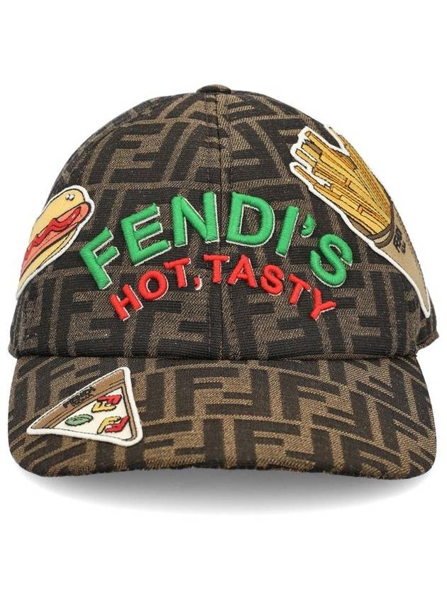 Fendi Men's FF Jacquard Ball Cap Brown