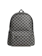 CELINE Triomphe Canvas Two-Tone Calfskin Medium Backpack Black