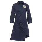 Christian Dior cotton beaded crest badge button down dress