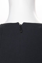 Chloe Womens Ruffled Flounce Sleeve Knee Length A-Line Dress Black