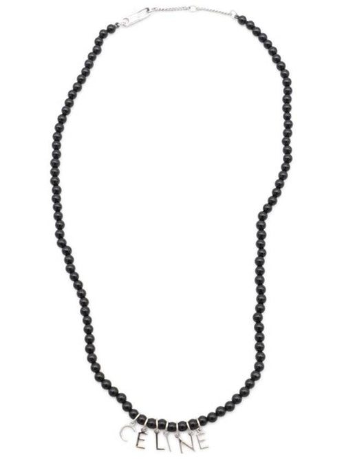 CELINE Monochroms Beads Necklace Black