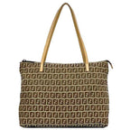 Fendi   Canvas Leather Tote Bag ()