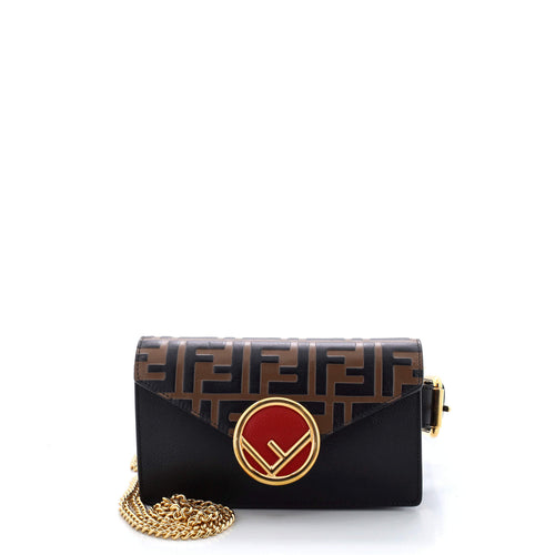 FENDI F is Convertible Belt Bag Leather with Zucca Embossed Detail