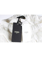 Fendi FF logo pants white 44 28
