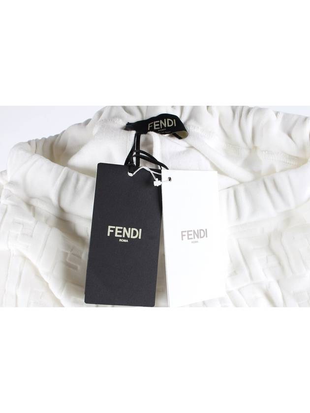 Fendi FF logo pants white 44 28