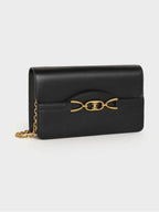 CELINE Chain Wallet Cross Bag Black