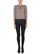 Balenciaga All-Over Logo Print Cotton Crop Cardigan Beige