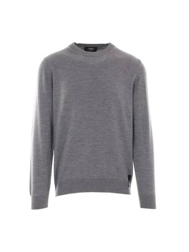 Fendi Crew Neck Wool Sweatshirt Grey