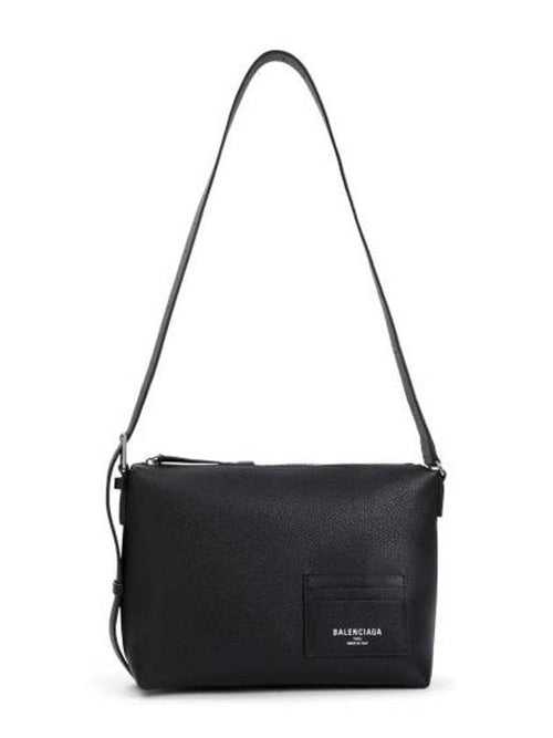 Balenciaga Small Leather Shoulder Bag Black