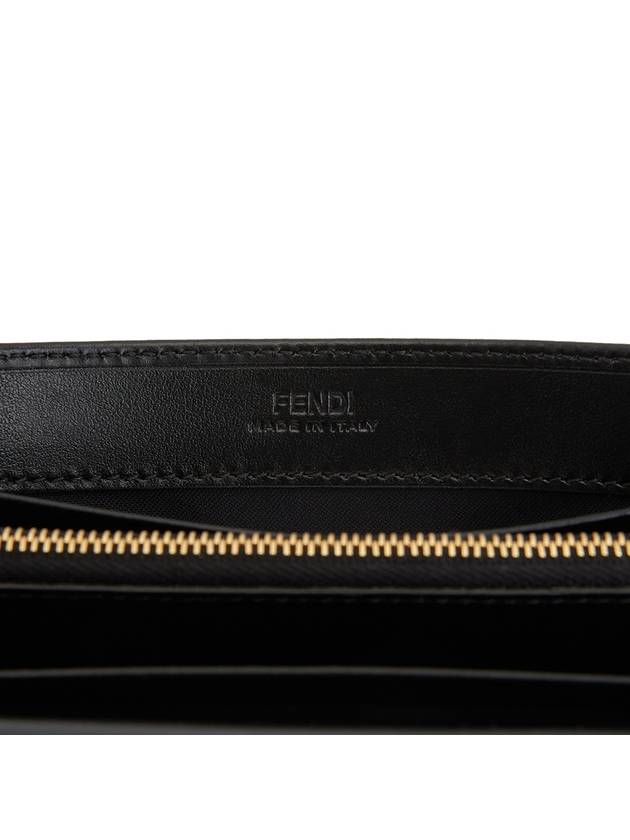 Fendi FF Diamond Continental Chain Long Wallet Black