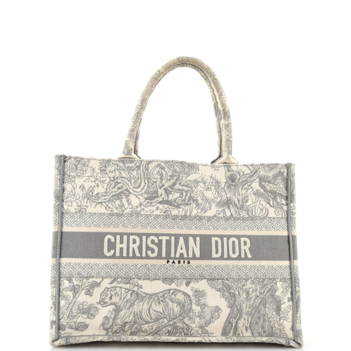 Dior Book Tote Embroidered Canvas Medium
