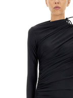 Balenciaga Women's Spandex Short Dress Black