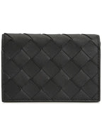 Bottega Veneta Intrecciato Folding Card Wallet Black