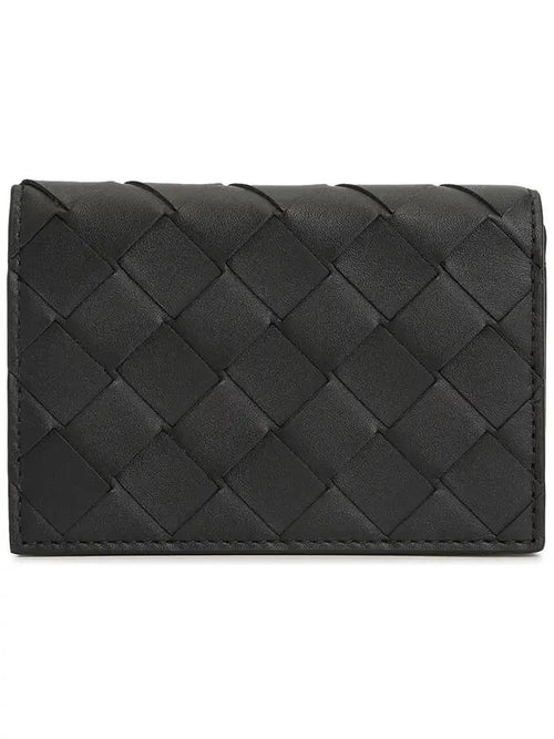 Bottega Veneta Intrecciato Folding Card Wallet Black