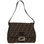 Fendi Mamma Baguette  Canvas Shoulder Bag ()