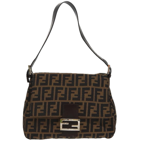 Fendi Mamma Baguette  Canvas Shoulder Bag ()
