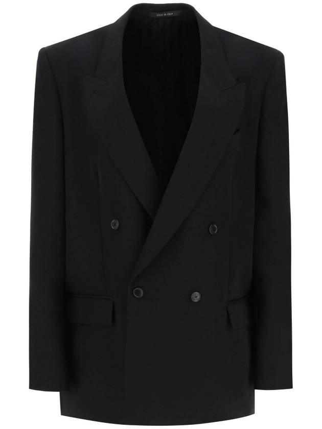 Balenciaga 24 ss double-breasted jacket in grain de padre 773331 TNT39 1000 B0231001709