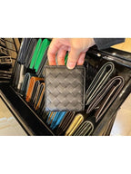 Bottega Veneta Intrecciato Bifold Half Wallet Black