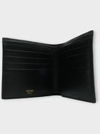 CELINE Logo Triomphe Bilford Half Wallet Black