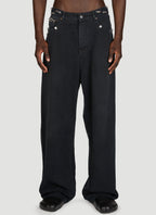 Balenciaga Men Pierced Baggy Jeans