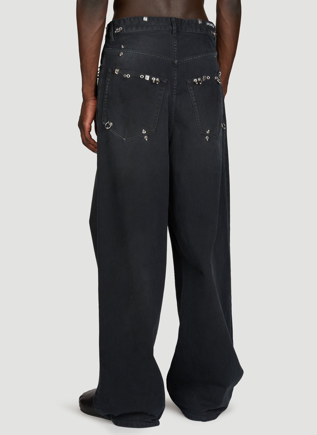 Balenciaga Men Pierced Baggy Jeans
