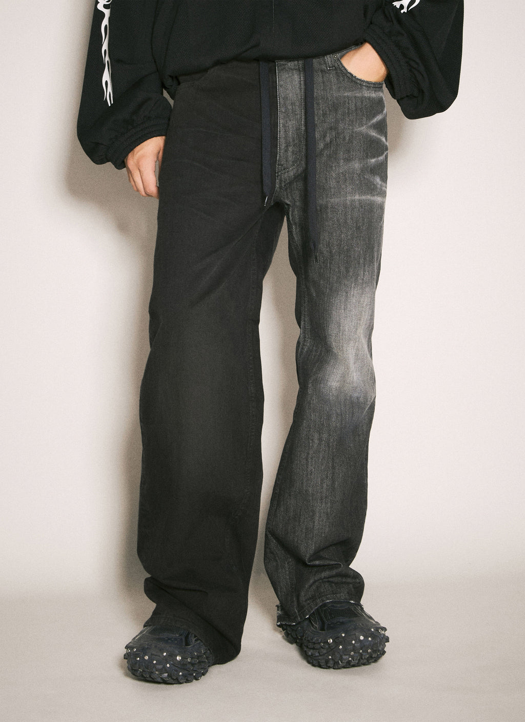 Balenciaga Men Fifty-Fifty Jeans