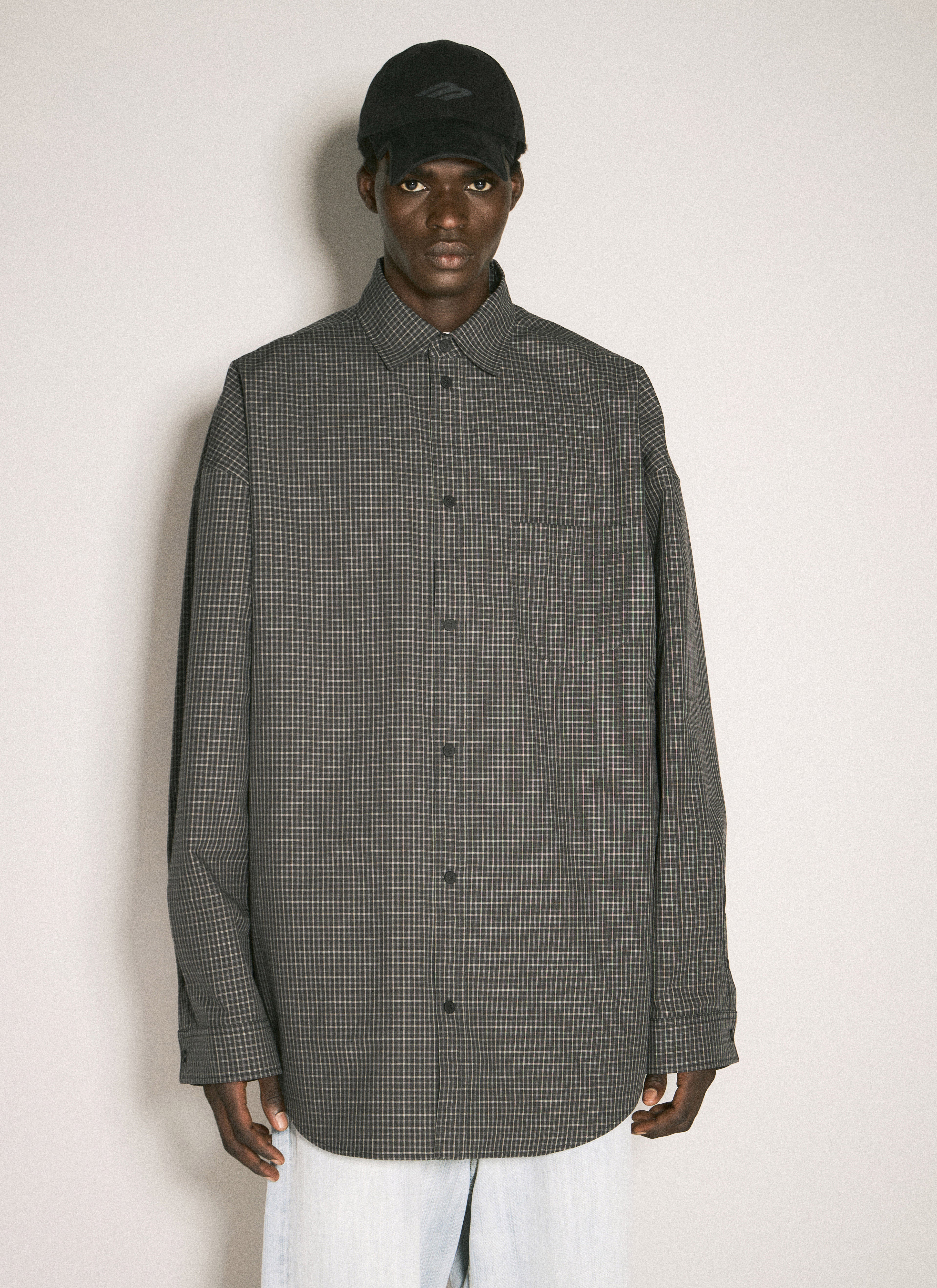 Balenciaga Men Checked Outerwear Shirt