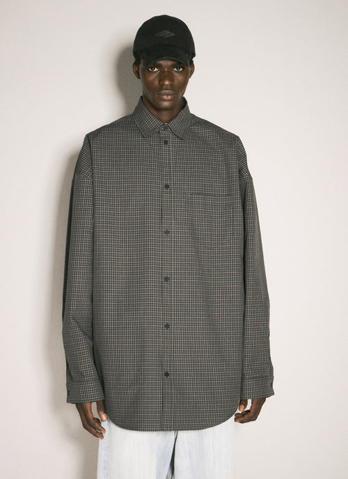 Balenciaga Men Checked Outerwear Shirt