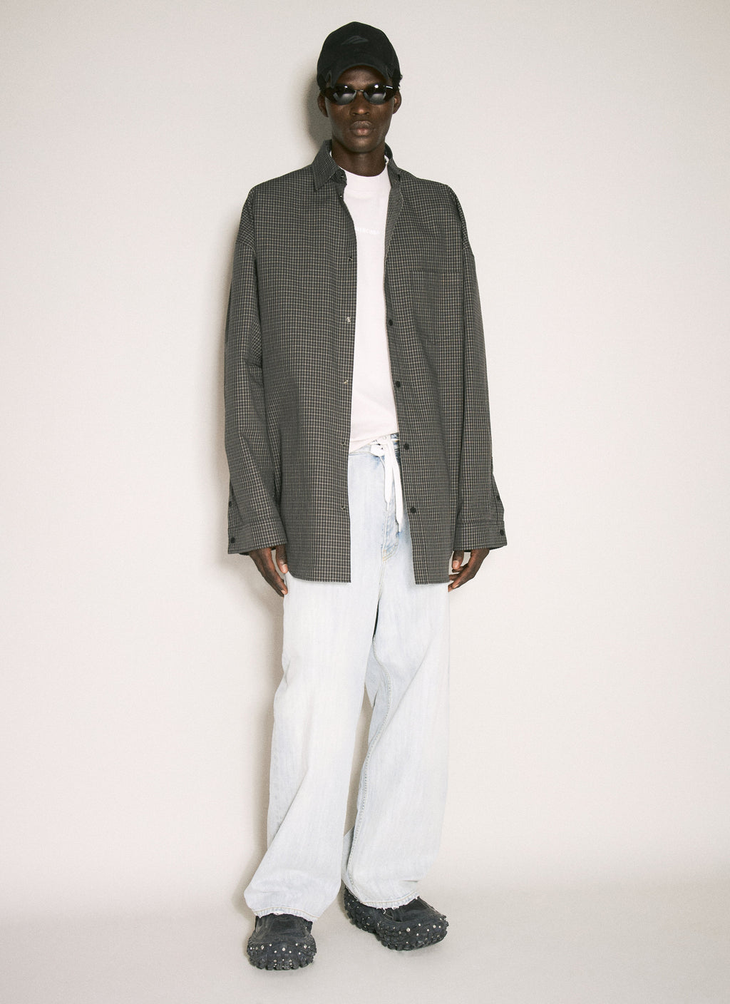 Balenciaga Men Checked Outerwear Shirt