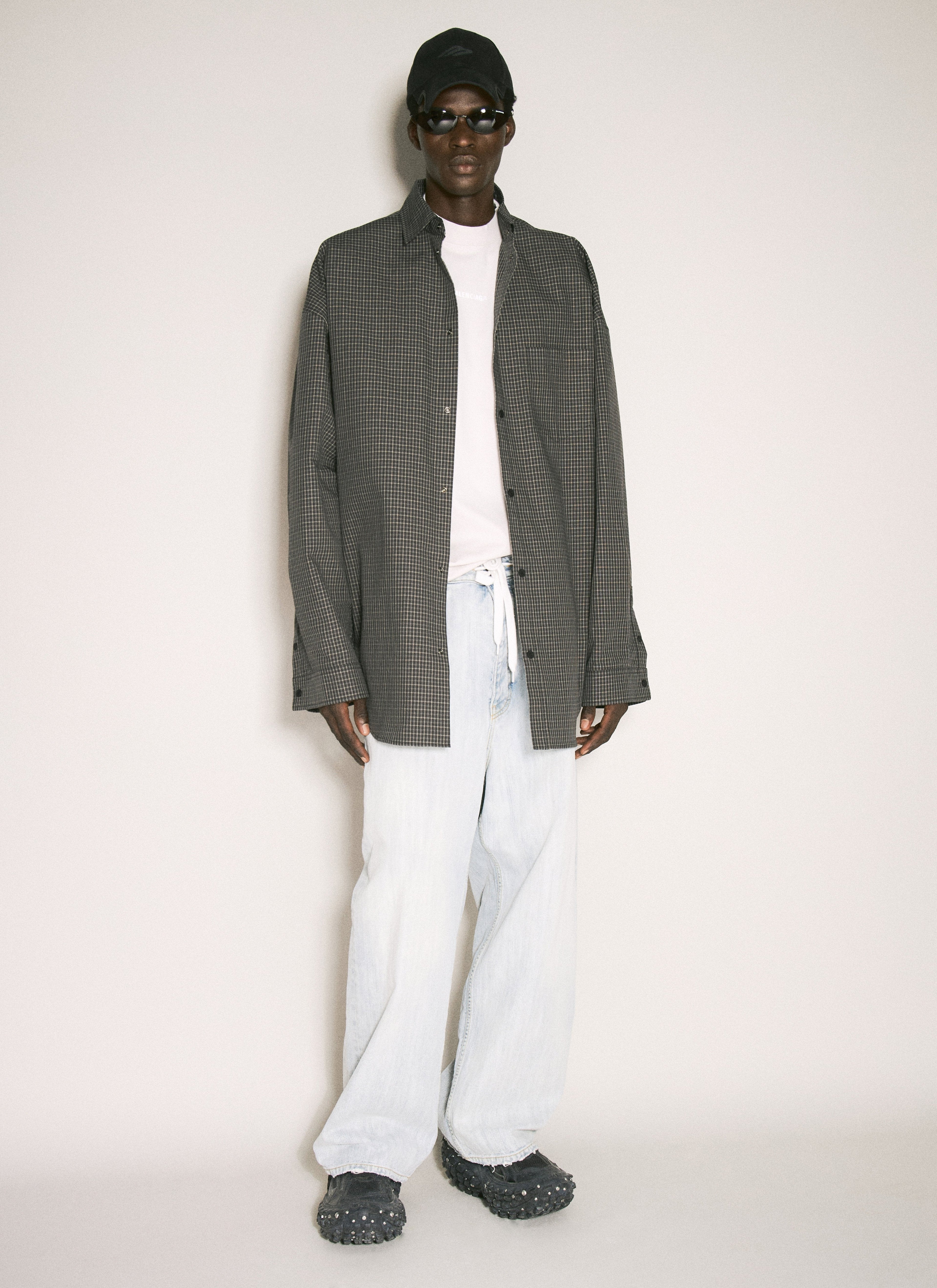 Balenciaga Men Checked Outerwear Shirt