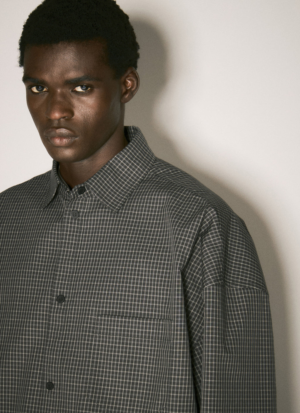 Balenciaga Men Checked Outerwear Shirt