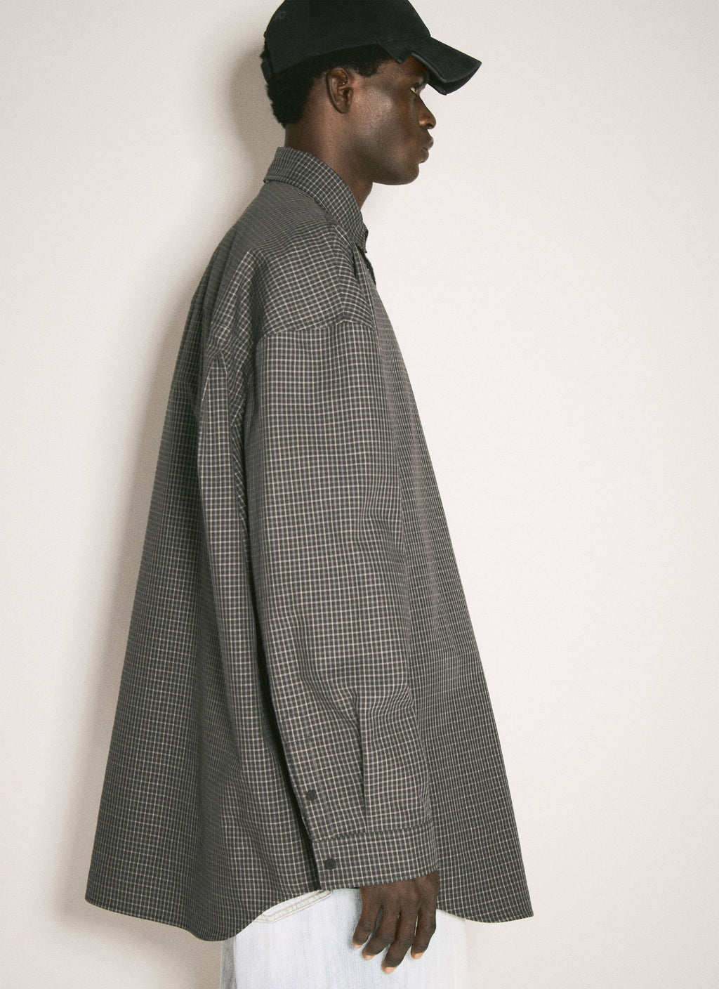 Balenciaga Men Checked Outerwear Shirt