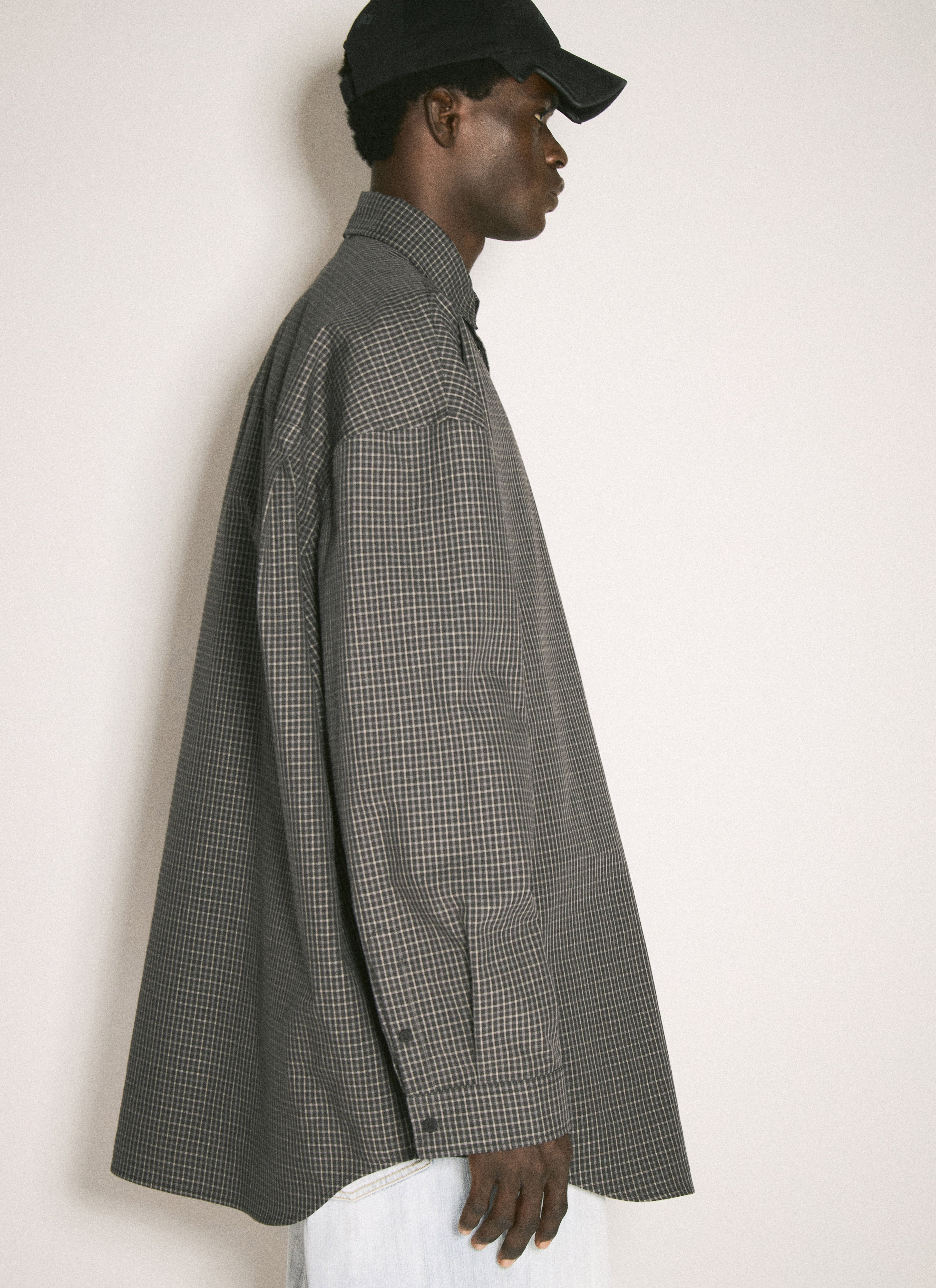 Balenciaga Men Checked Outerwear Shirt