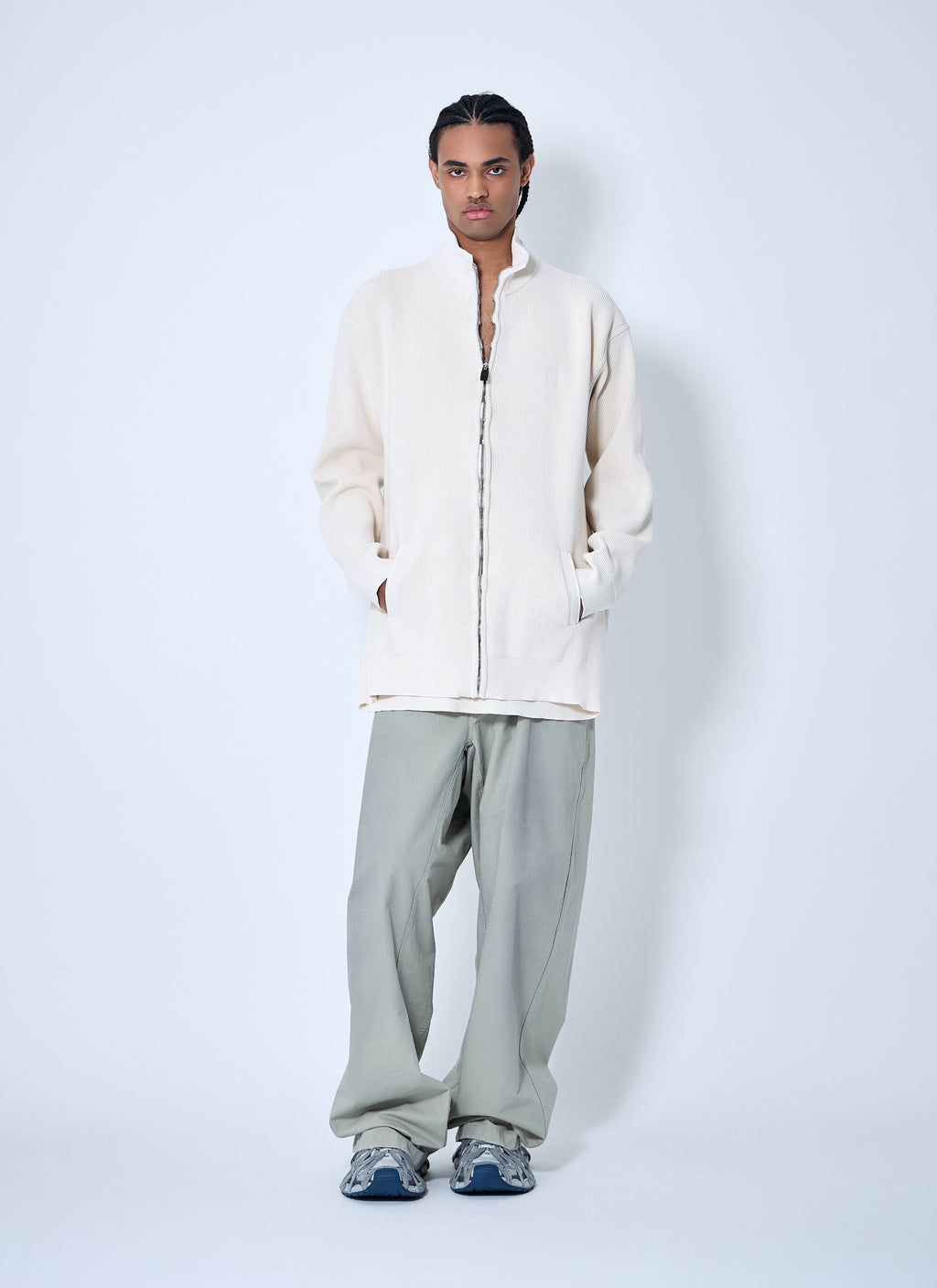 Balenciaga Men Interwined Zip-Up Sweater