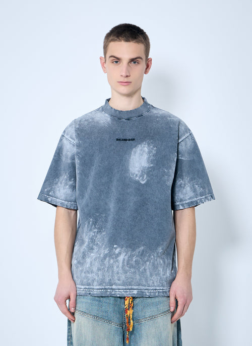 Balenciaga Men Logo Print T-Shirt