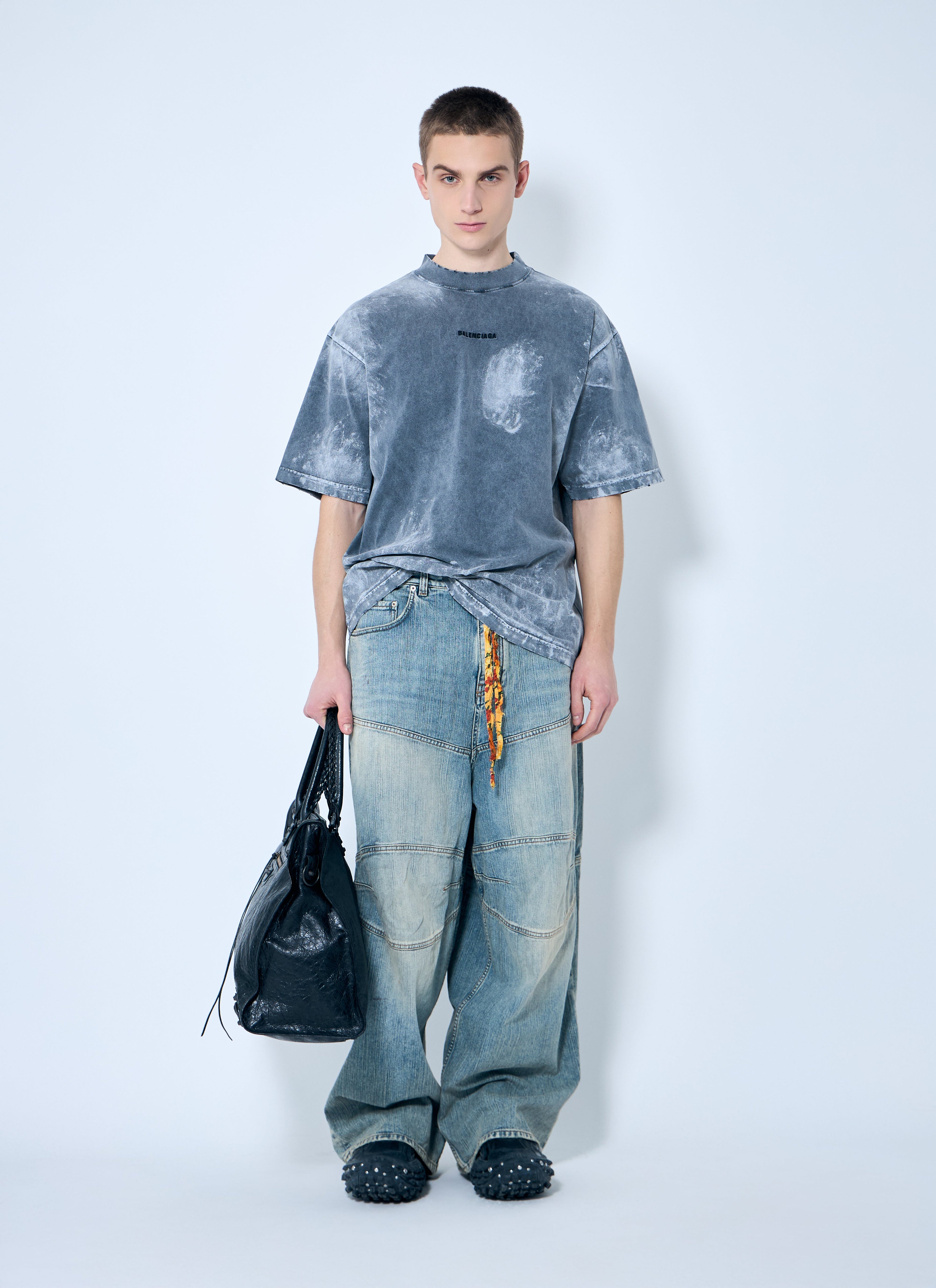 Balenciaga Men Logo Print T-Shirt