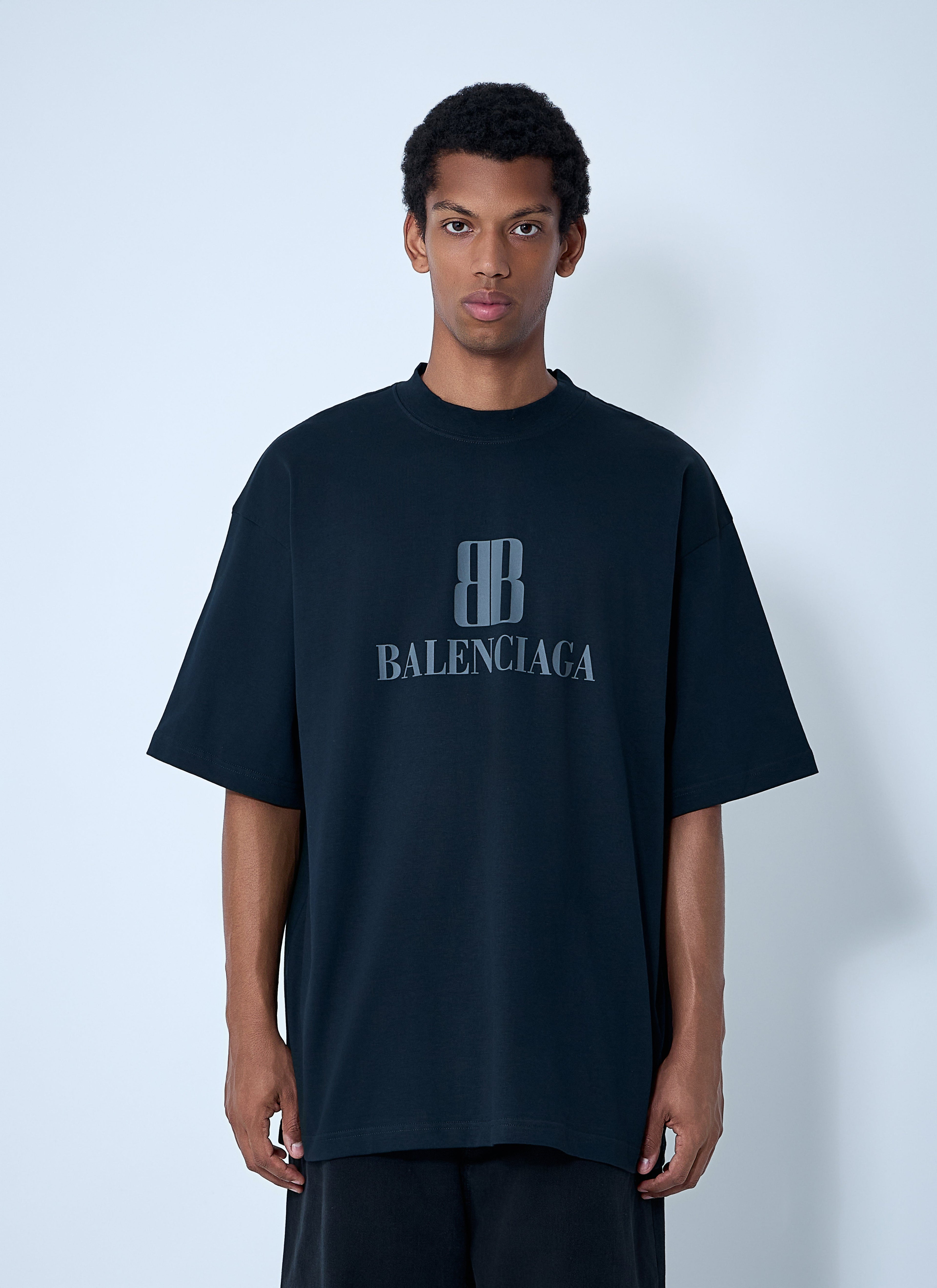 Balenciaga Men Logo Motif T-Shirt