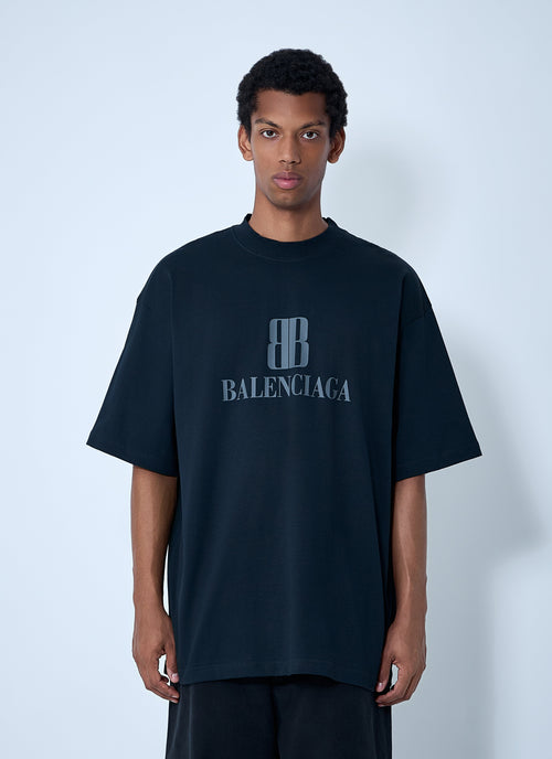 Balenciaga Men Logo Motif T-Shirt