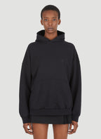 Balenciaga Women Logo Embroidery Hooded Sweatshirt