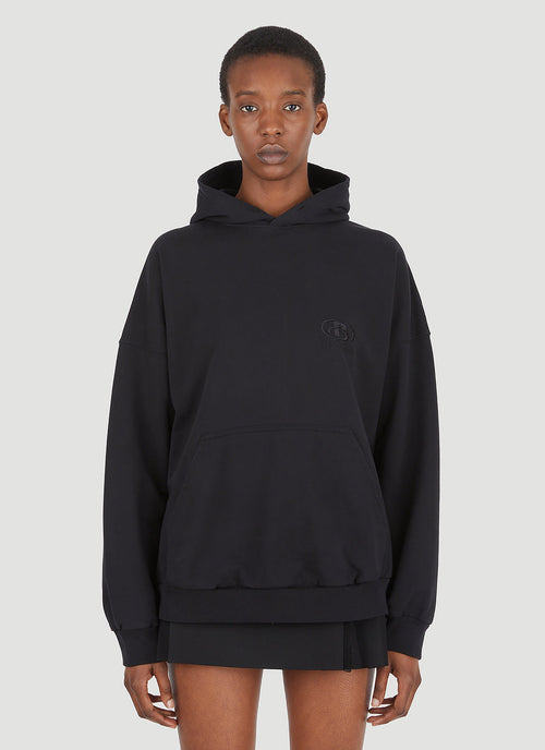 Balenciaga Women Logo Embroidery Hooded Sweatshirt