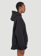 Balenciaga Women Logo Embroidery Hooded Sweatshirt