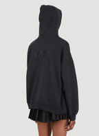 Balenciaga Women Logo Embroidery Hooded Sweatshirt
