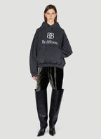 Balenciaga Women Logo Motif Hooded Sweatshirt