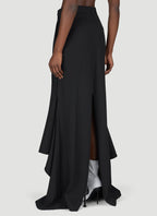 Balenciaga Women Godet Draped Skirt