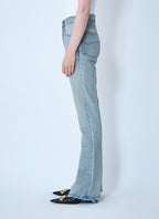 Balenciaga Women Bootcut Distressed Denim Jeans