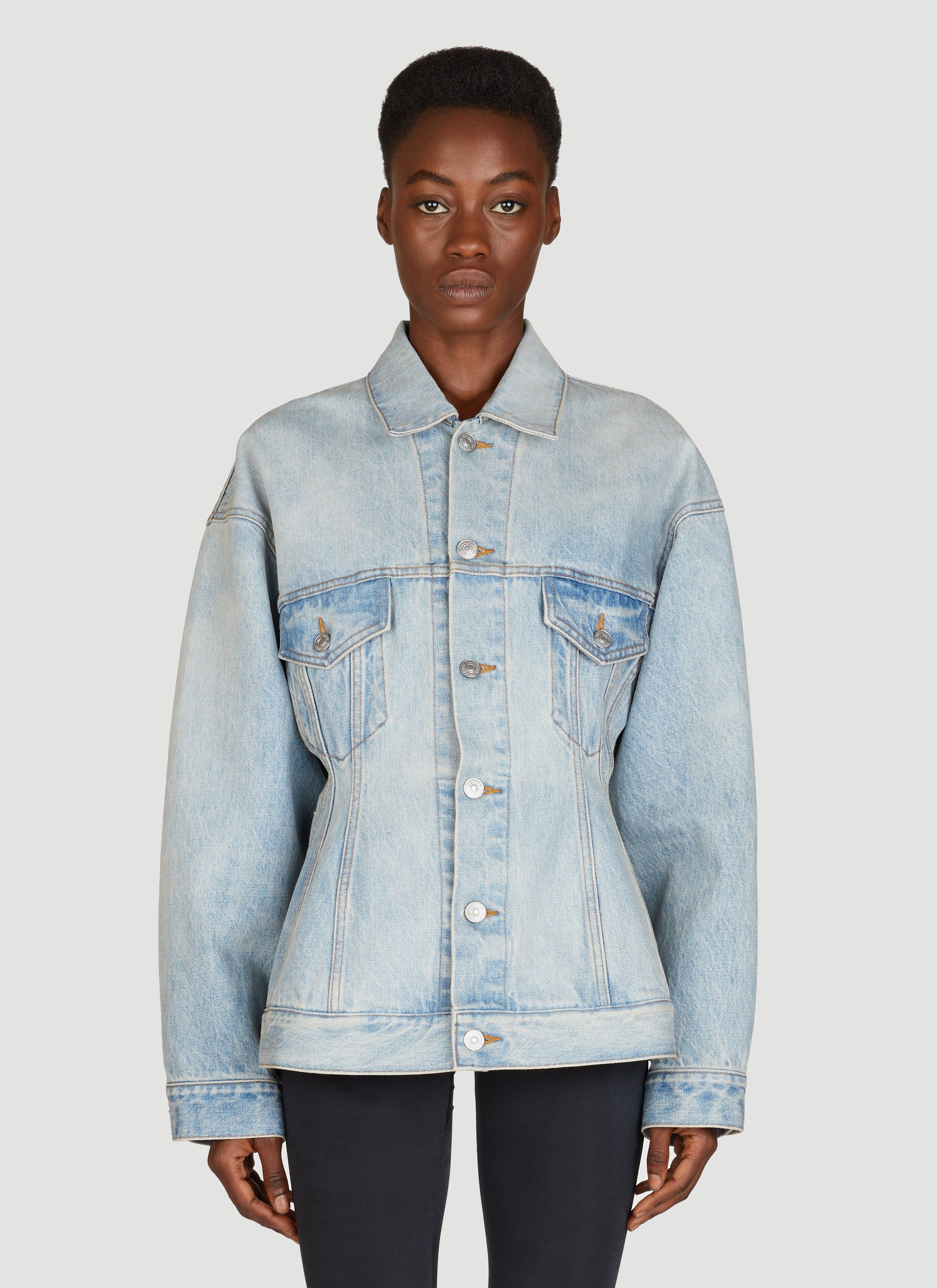 Balenciaga Women Hourglass Denim Jacket