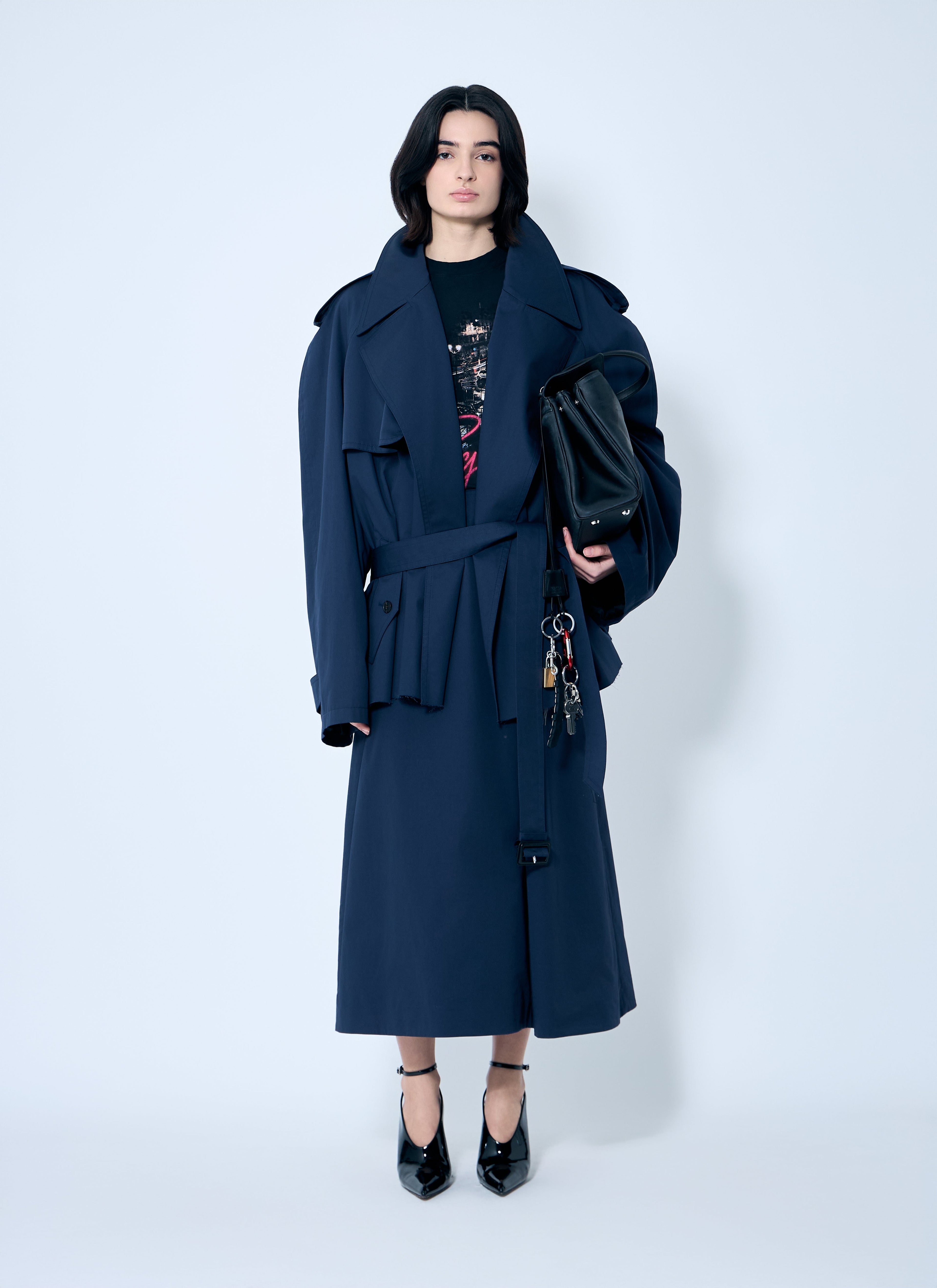 Balenciaga Women Cotton Midi Skirt