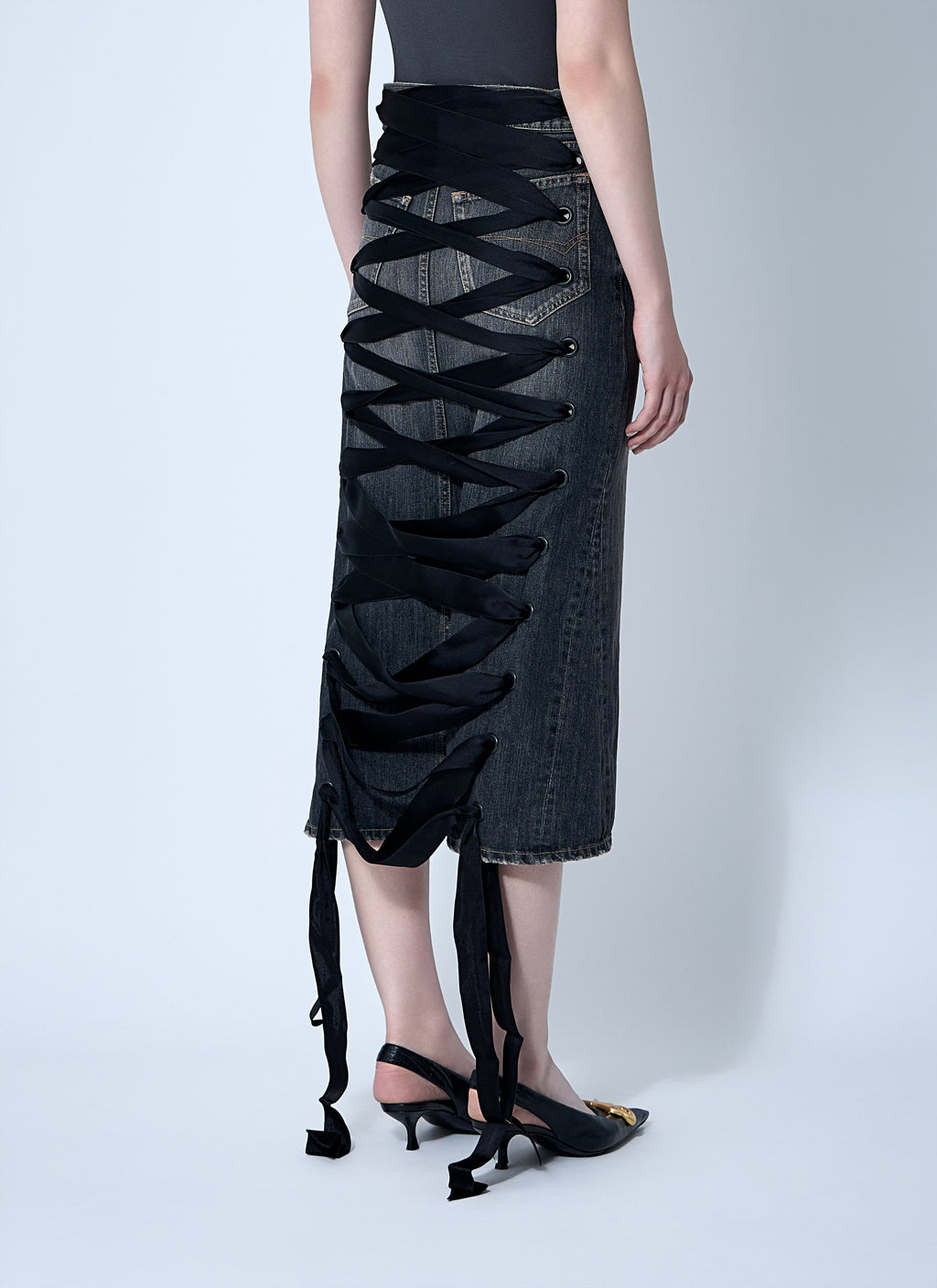 Balenciaga Women Lace-Up Skirt