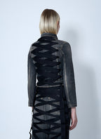 Balenciaga Women Lace-Up Denim Jacket